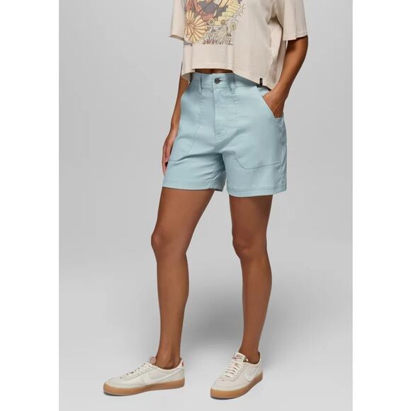 Prana Stretch Zion Cargo 3" Short Women's 2 Saltwater Standard Fit HR Stretch - Picture 1 of 13